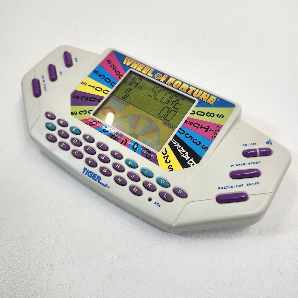 Wheel of Fortune Handheld Game Vintage 1995 Tiger Electronics Tested Works